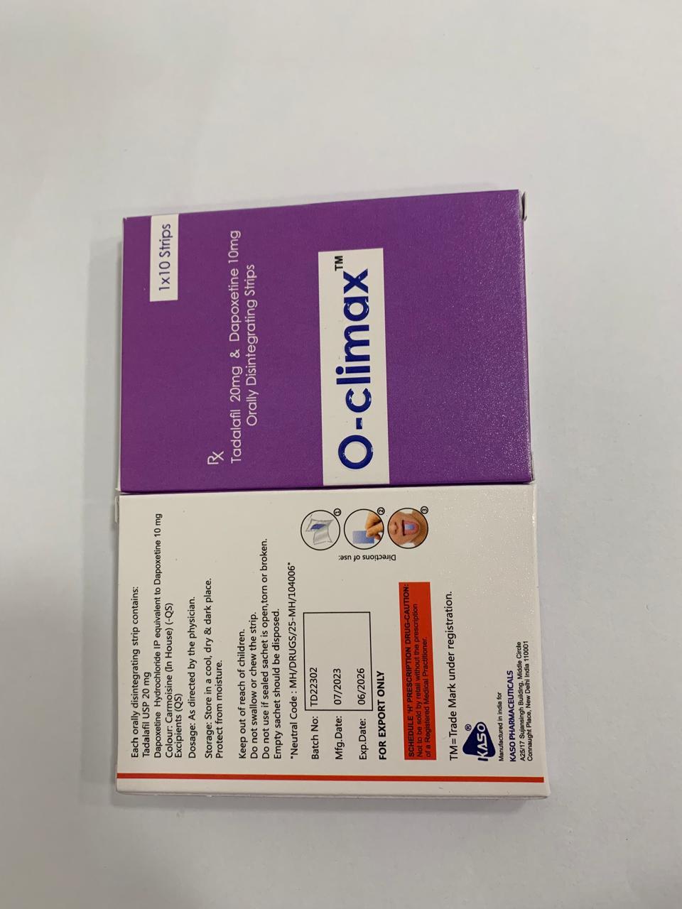 O CLIMAX 20MG & 10MG